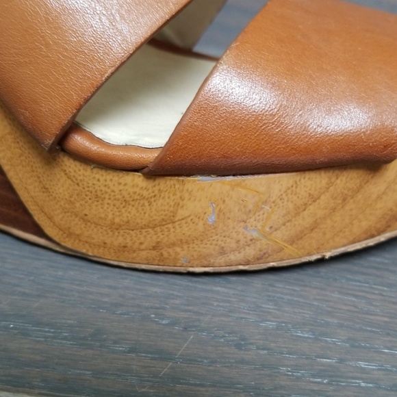 Michael Kors Leather and Wood Wedges - Picture 5 of 5